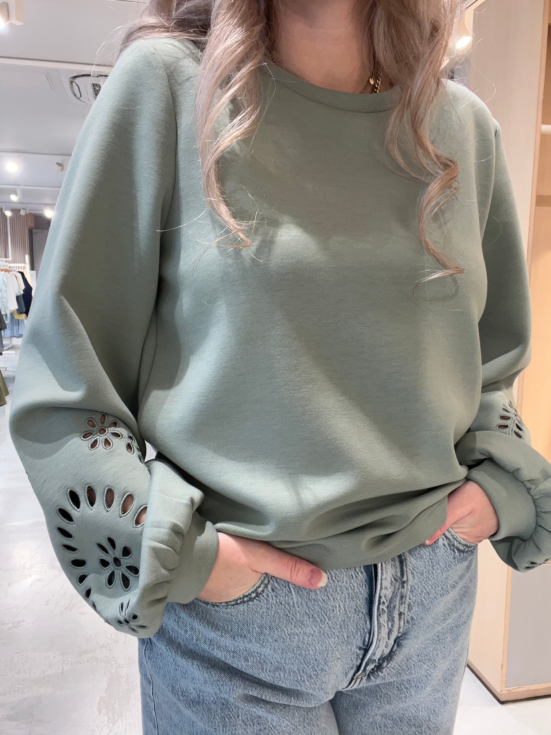 VISANDY Sweatshirt - Green Milieu